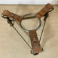 Jean-Pierre Ryckaert Tan Leather Strap and Steel Coffee Table