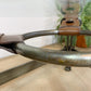 Jean-Pierre Ryckaert Tan Leather Strap and Steel Coffee Table