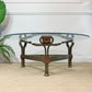 Jean-Pierre Ryckaert Tan Leather Strap and Steel Coffee Table