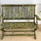 Mossy Folding Wooden Garden Bench