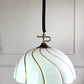 Tommaso Barbi Huge White and Gold Ceramic Pendant Light