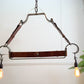 Jean-Pierre Ryckaert Tan Leather Strap and Steel Ceiling Pendant Light