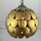1950's Gilt Scallop Italian S.Salvadori Pendant Light
