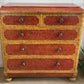 Biedermeier Scumble and Faux Burlwood Painted Chest of Drawers