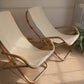 Pair of Vintage Folding Bamboo Deck Chairs 1960's Italian
