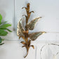 Vintage Silver and Gilt Leaf Wall Light 1970s Italian