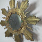 Large Gilt Lead Sunburst Mirror by Irena Jaworska
