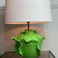 Jean Roger Life Size Green Ceramic Lettuce Table Lamp Paris 1950's