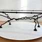 Wrought Iron Animalistic Glass Top Coffee Table