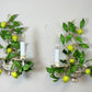 Pair of Amalfi Tole Lemon Wall Lights Italy 1950's