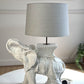 Mid Century Malicorne Ceramic Elephant Table Lamp