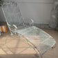 Antique Wrought Iron and Wirework Garden Lounger