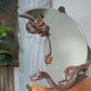 Gabriel Viardot 19th Century Carved Wooden Dragon Crescent Mirror