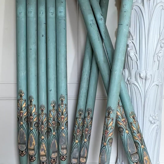vintage duck egg blue church organ pipes