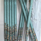 vintage duck egg blue church organ pipes