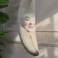 Large Folk Art Papier Mache Moon with Face