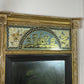 Georgian Gilt-Gesso Framed Wall Mirror with Inset Verre Eglomise Gilded Glass Frieze