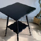 Victorian Glass Ball And Claw Black Ebonised Table 1870's