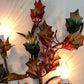 Exceptional Italian Hand Painted Holly Leaf Wall Sconce of Huge Scale