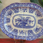 Copeland & Garrett Late Spode Blue and White Filigree Pattern Platter