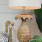 Maison Jansen Carved Wooden Pineapple Table Lamp