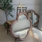 19th Century French Polychrome and Giltwood Quatrefoil Church Mirror
