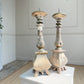 Pair Of 19th Century Swedish Gustavian Carved Wooden Candlesticks