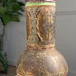 Algerian Darbuka Drum Polychrome and Gold Decorated Terracotta 19th Century