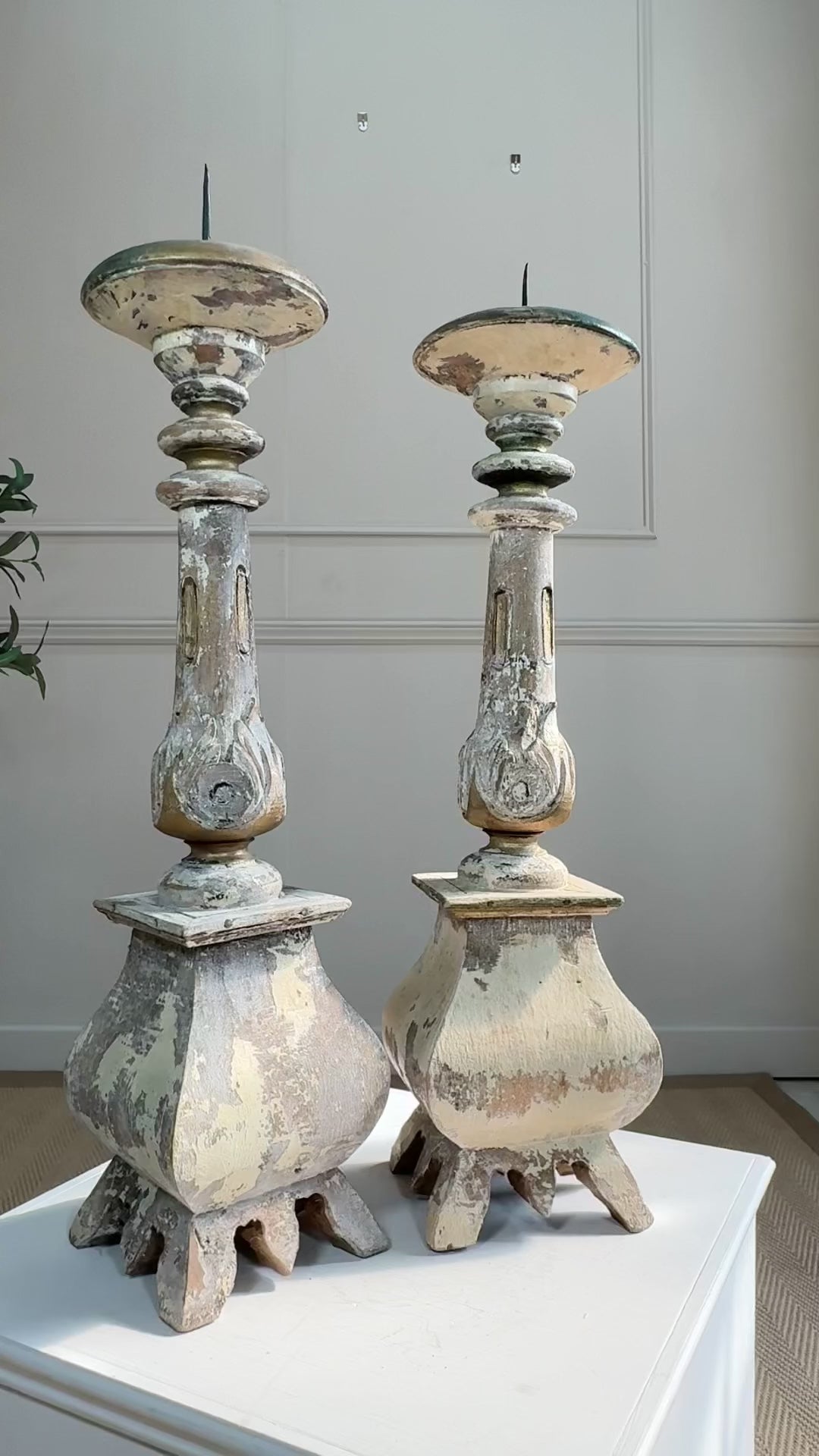 antique swedish gustavian candlesticks