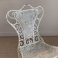 An Ornate White Regency Wirework Iron Chair