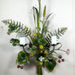Salvadori Wild Flowers and Fruit Bouquet Tole Wall Light Italy 1960's