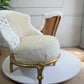 Pair of Napoleon III 19th Century French Giltwood Crapaud (toad) Chairs