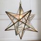 1920's Moravian Glass Star Pendant Ceiling Light
