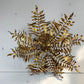 1950's Italian Gilt Leaf Fern Ceiling Light
