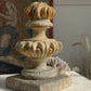Antique Wood and Gesso Altar Vase with Flame and Faux Marble Italy 18th Century