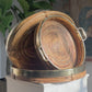 Gabriella Crespi Style Pencil Reed Banded Trays Set of 3