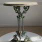 Antique Cast and Wrought Iron Marble Top Orangery Table