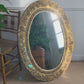 Antique Gilt Wood Decorative Oval Mirror