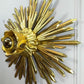 Large Water Gilded Wooden Chapel Sunburst Flush or Wall Light