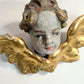 18th Century Giltwood and Polychrome Painted Putti/Cherub