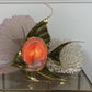Duval Brasseur Large Gold Agate Angel Fish Lamp