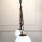 Art Deco Brass and Wrought Iron Moon and Stars Ceiling Light