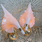 Barovier and Toso Pink Murano Glass Wall Lights