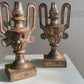 Pair of Late 18th Century Gold Wood and Gesso Baroque Altar Vases