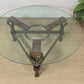 Jean-Pierre Ryckaert Tan Leather Strap and Steel Coffee Table