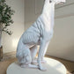 An Impeccable 1950's Italian Life Size Glazed Terracotta Greyhound Statue