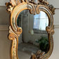 18th Century Venetian Giltwood and Polychrome Arte Povera Lacquered Wall Mirror
