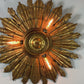 Carved Gilt Wood Church Sunburst Light Circa 1920