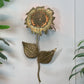 Sunflower Wall Light in brass signed by P Mas Rossi 1970's