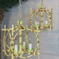 Pair of Faux Bamboo Pagoda Chandeliers Italy 1950's